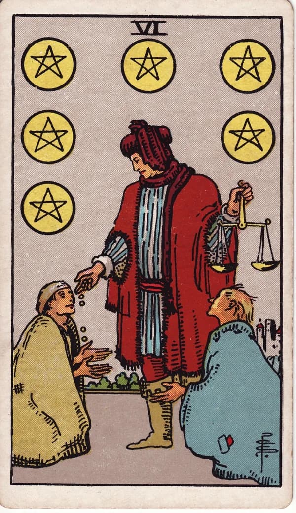錢幣六 Six of Pentacles 塔羅牌