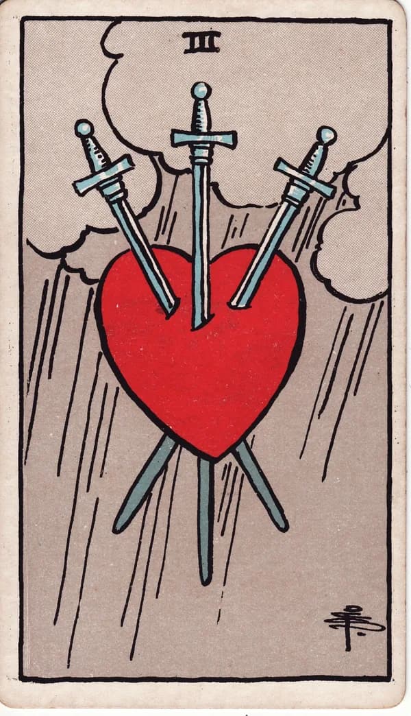 寶劍三 Three of Swords 塔羅牌