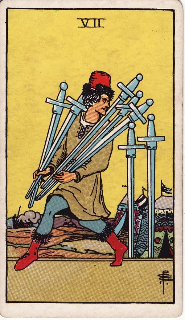 寶劍七 Seven of Swords 塔羅牌