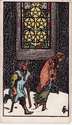 錢幣五 Five of Pentacles