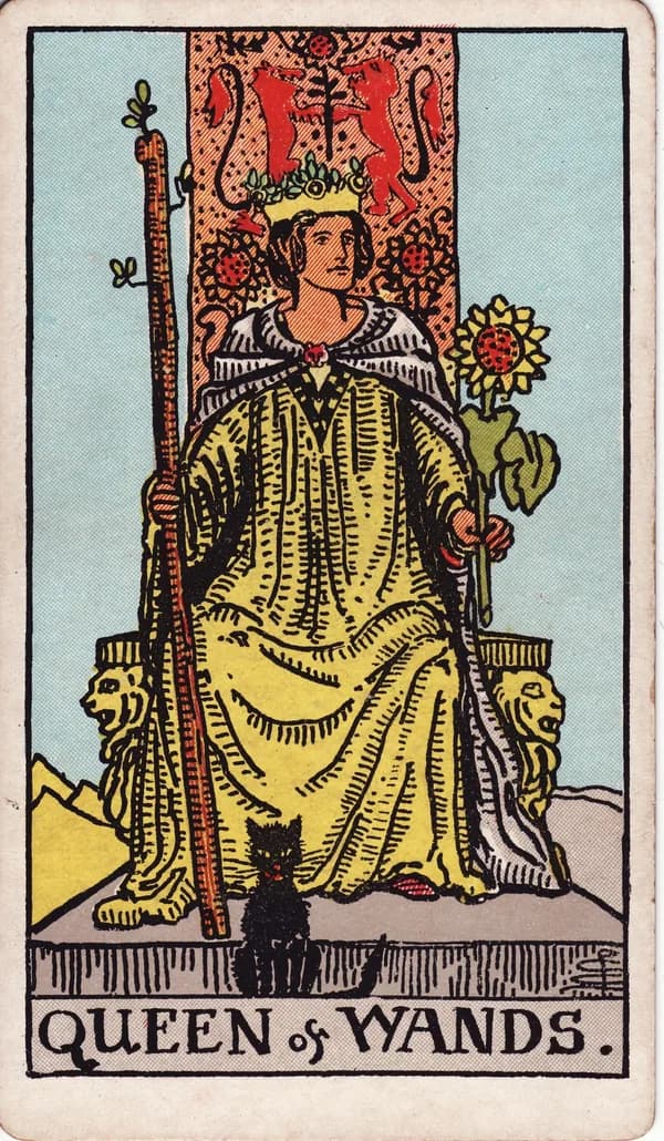 權杖王后 Queen of Wands 塔羅牌