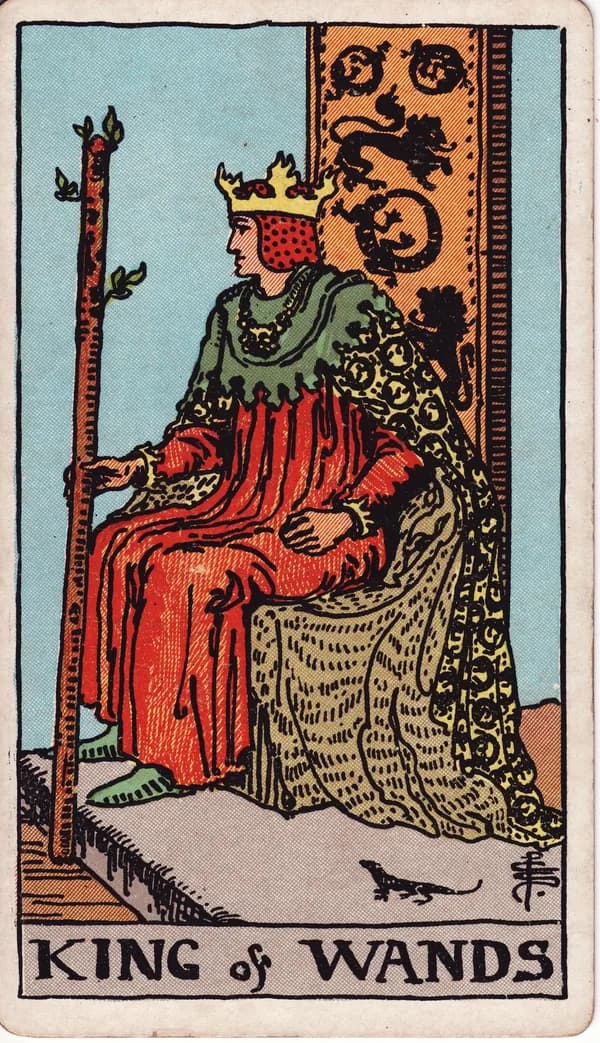 權杖國王 King of Wands 塔羅牌